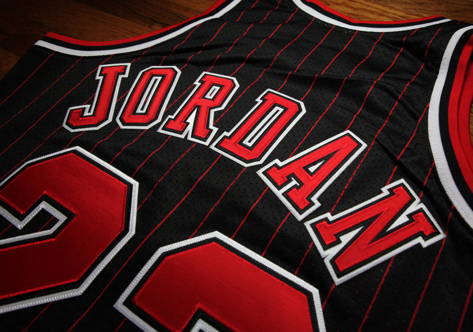 Michael Jordan Black Bulls Jersey Pinstripe FOR SALE! - PicClick